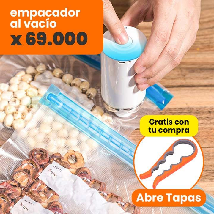 Combo empacador al vacío + abre tapas